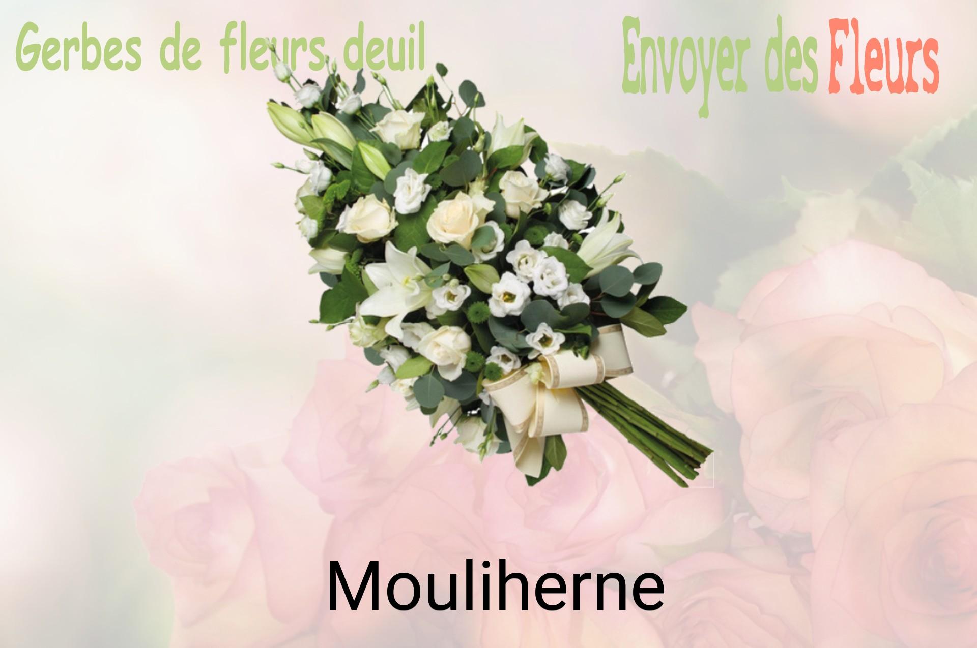 Gerbe de fleurs de deuil livrée à Mouliherne